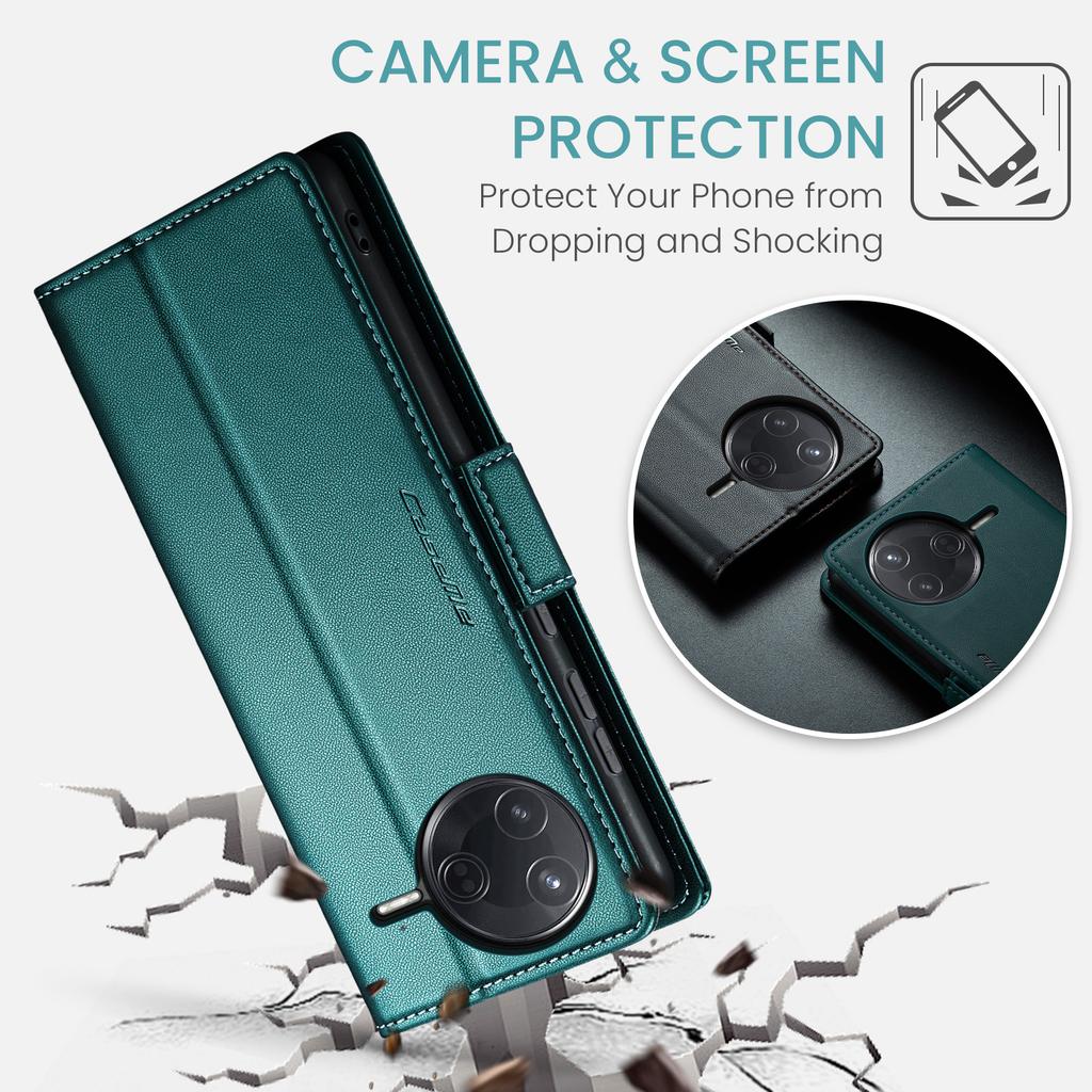 For Xiaomi Poco F7 Ultra 5G/Xiaomi Poco F7 Pro 5G Case CASEME 023 Series RFID Blocking Leather Wallet Stand Phone Cover