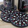 12-4Pcs Dart Board Shape Drinks Coasters Creative Non Slip Round Coasters Heat Resistant Coffee Mug Coasters for Coffee Tea Mat