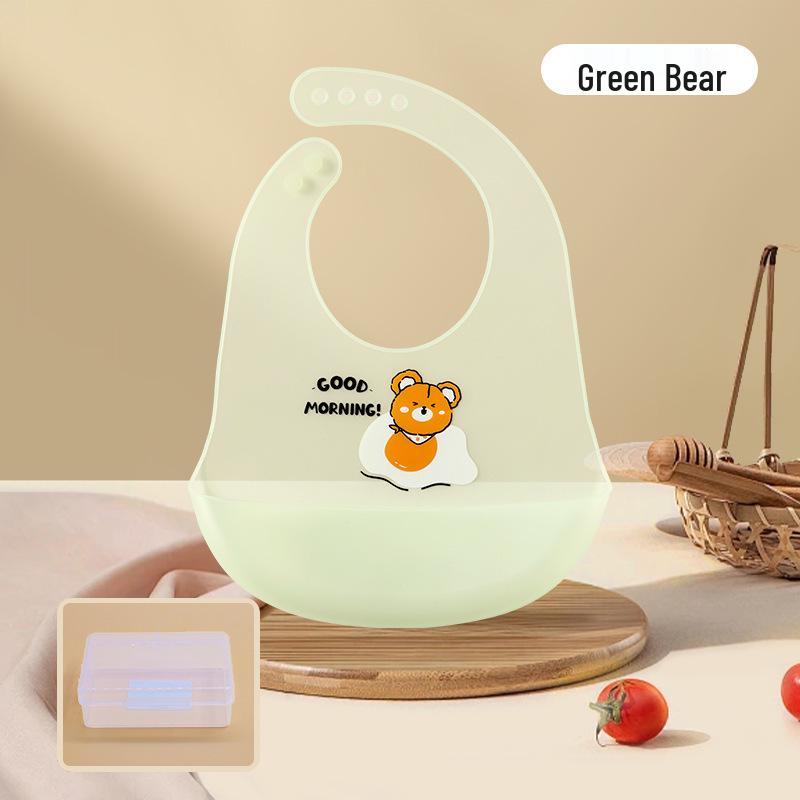 Lightweight Waterproof Silicone Bib for Babies - Dribble & Food Protection