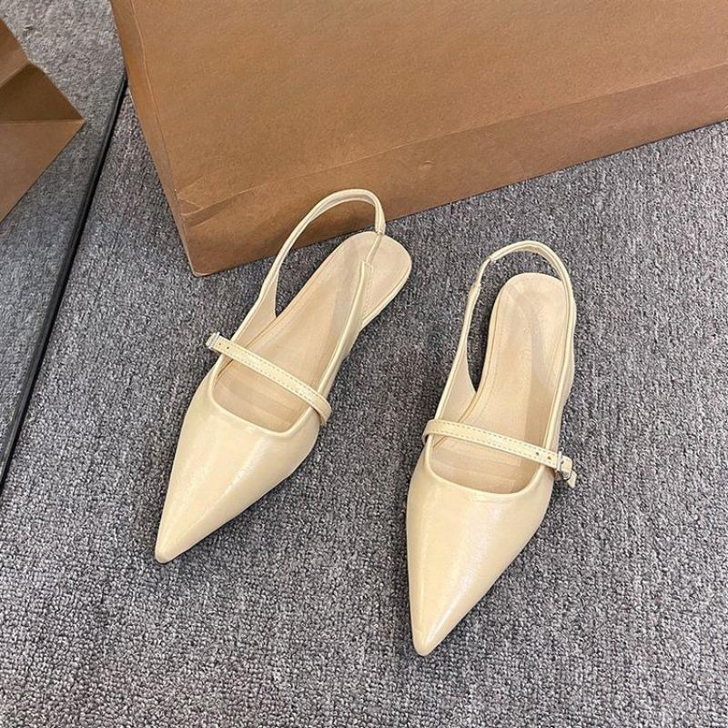 

Балетки Универсальные шлепанцы Женская обувь Новые остроносые Нишевые одинарные туфли 39 хаки