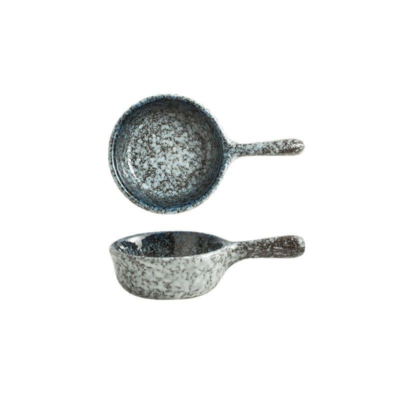 1PC Japanese Soy Sauce Dish Ceramic Seasoning Dish with Handle Tomato Sauce Container Restaurant Snack Plate Kitchen Tableware