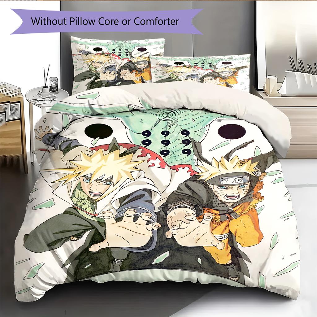 Cartoon Pattern Bedding Quilt Set Quilt Cover Pillowcase Home Decoration Birthday Gift (1 * duvet cover + 2 * pillowcase, without core)