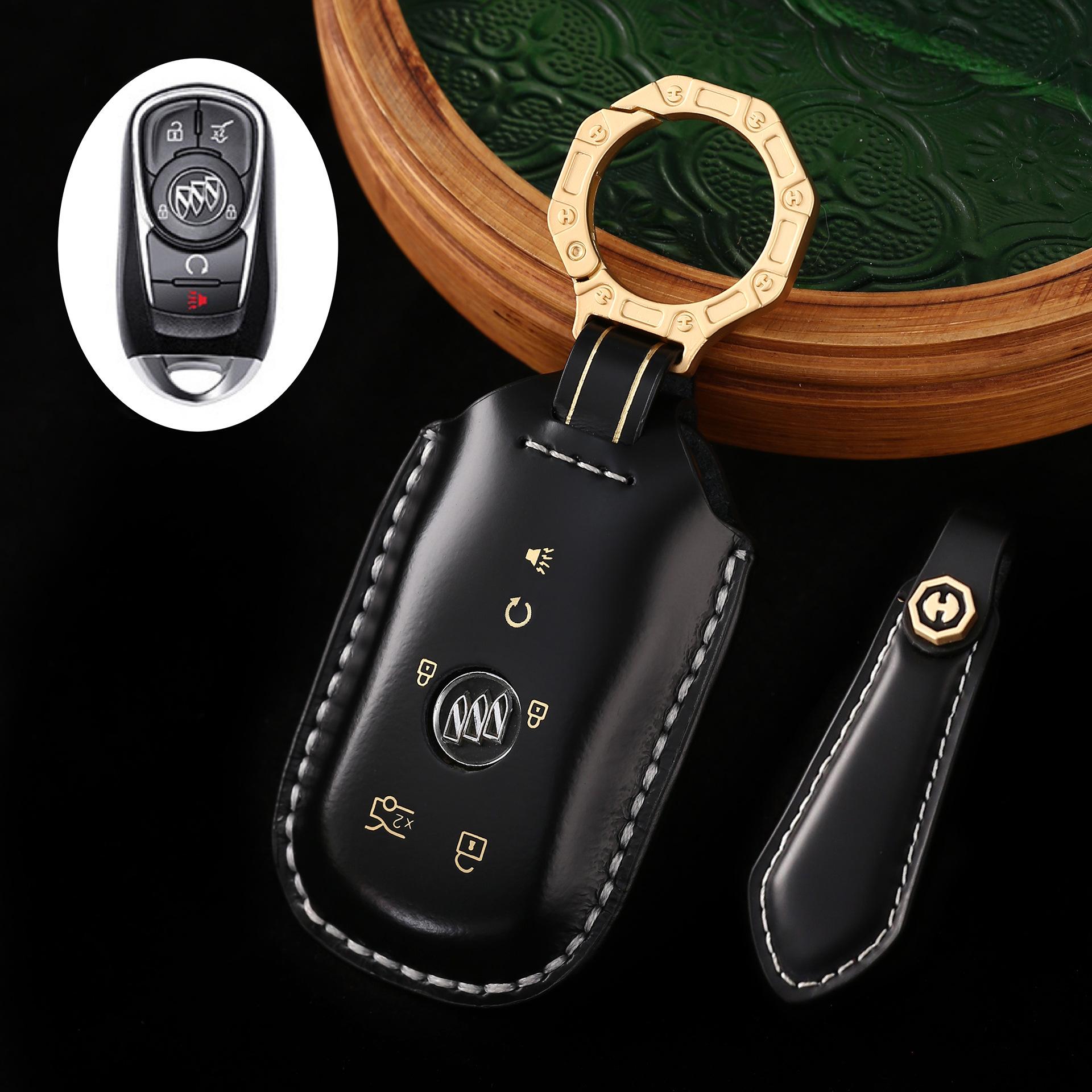 

Leather key cover is suitable for Buick LaCrosse Envision high-end key bag handmade gift box car supplies