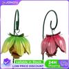 3pcs Rustic Garden Flower Stake Anti-Corrosion & Rustproof Surface Garden Flower Ornaments for Patio Lawn Pathway Decoration