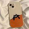 Funny Cartoon Couple Phone Case For iPhone15 14 13 12 11 Pro Max Mini Plus X XR XS Cute Coal Balls Shockproof Soft Silicone Cover