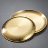 Plate Tray Dining Tray Steak Plate Korean Stainless Steel Circular Barbecue Plate