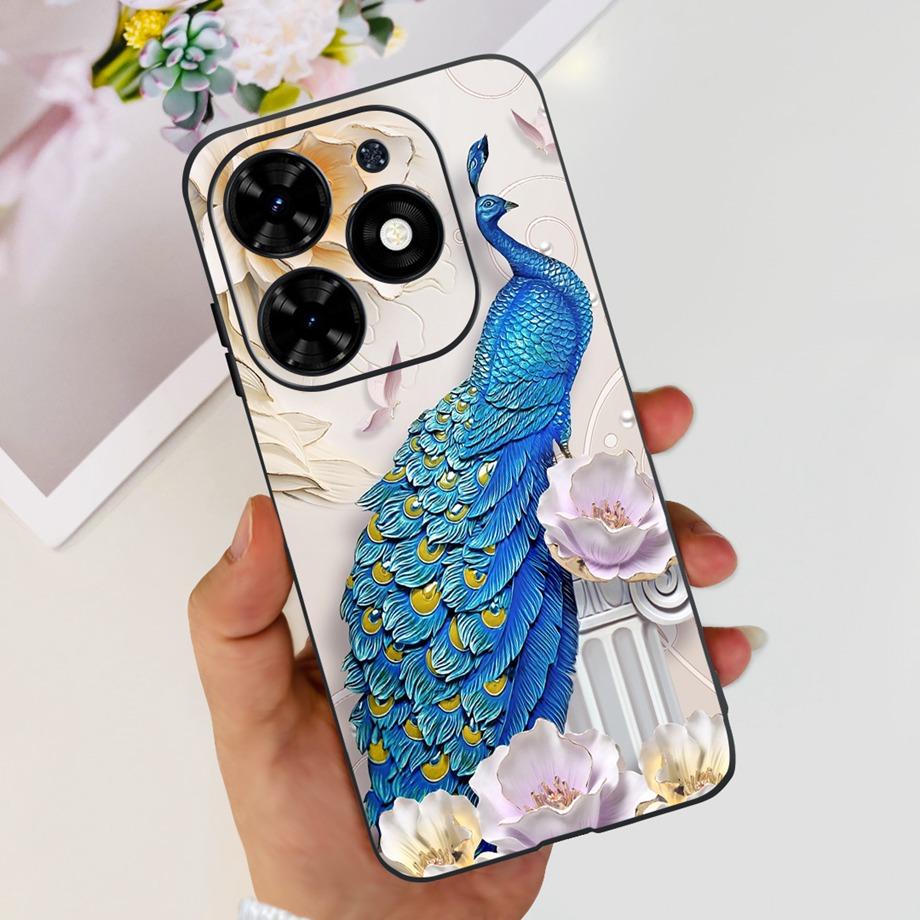 For Tecno Spark Go 2024 Cover Case Ultra Slim Soft TPU Bumper Shell On Infinix Hot 40i Hot 40 Pro Hot40 Fundas Painting Cartoon