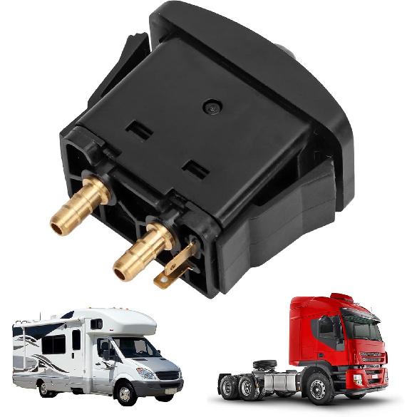 Air Spring Activation Switch Electric Cab Seat Air Lift Valve Switch, 2Pcs Truck RV Air Lift Manual Paddle Valve Switch Paddle Type Push to Snap Tab