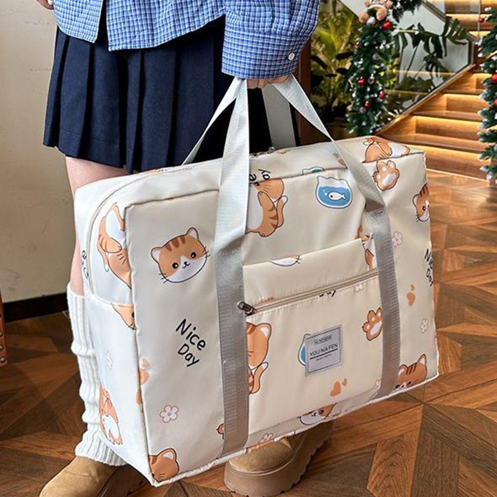 Cartoon Student Quilt Storage Bag Casual Sport Training Bag Portable Luggage Bag for Home