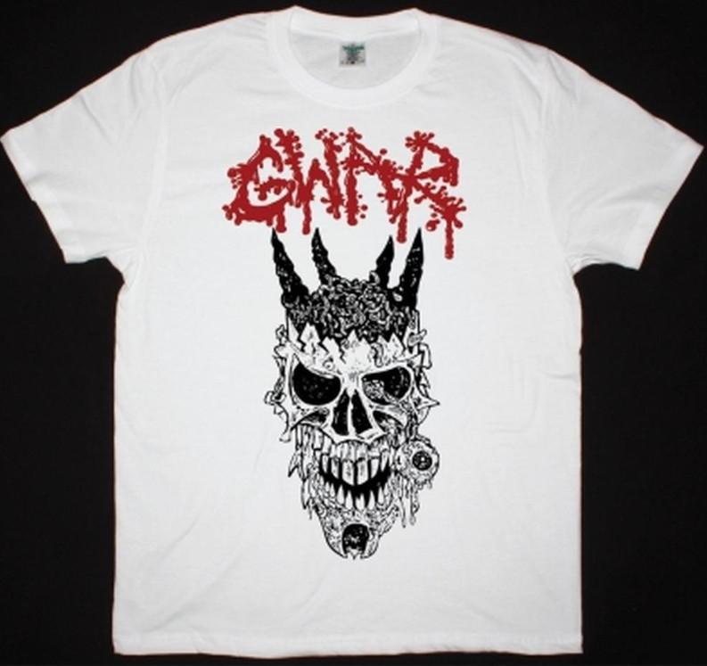 GWAR ODERUS SKULL NEW WHITE T SHIRT Short Sleeve Graphic T-Shirt