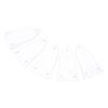 5Pcs White Guitar Truss Rod Cover Set 3 Hole Plastic Electric Guitar Bass Truss Rod Cover Plate Kit