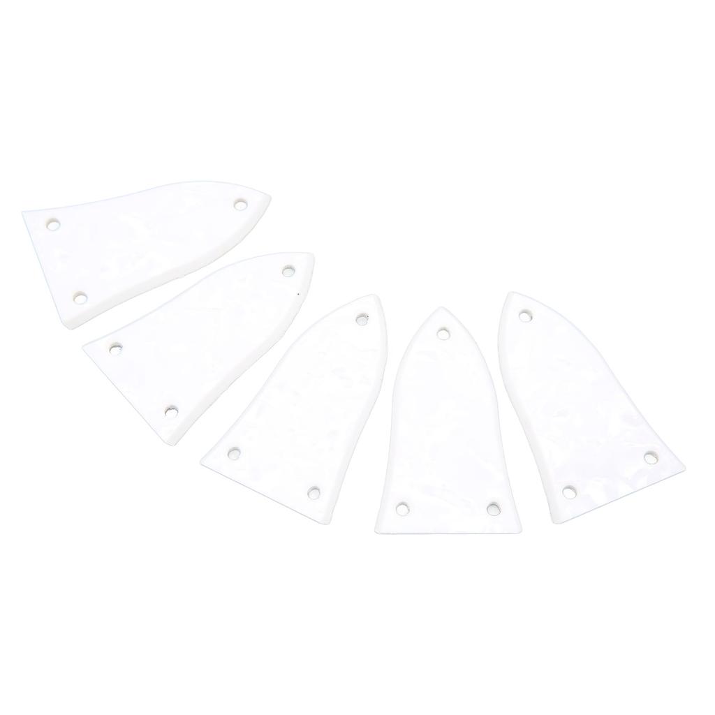 5Pcs White Guitar Truss Rod Cover Set 3 Hole Plastic Electric Guitar Bass Truss Rod Cover Plate Kit
