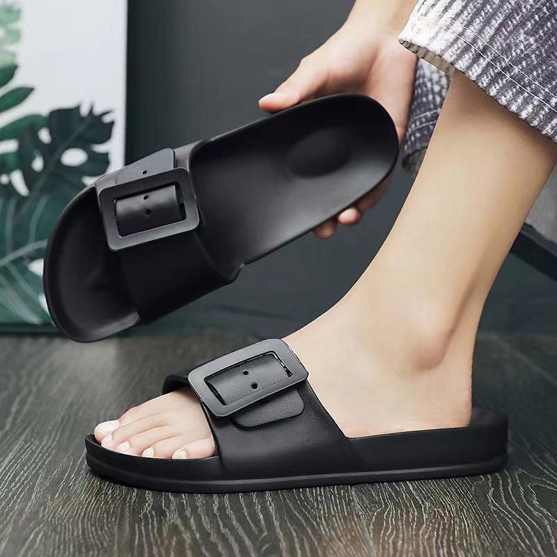 Men's Outdoor EVA Thick Sole Sandals - Summer, Plus Size, Buckle Style.