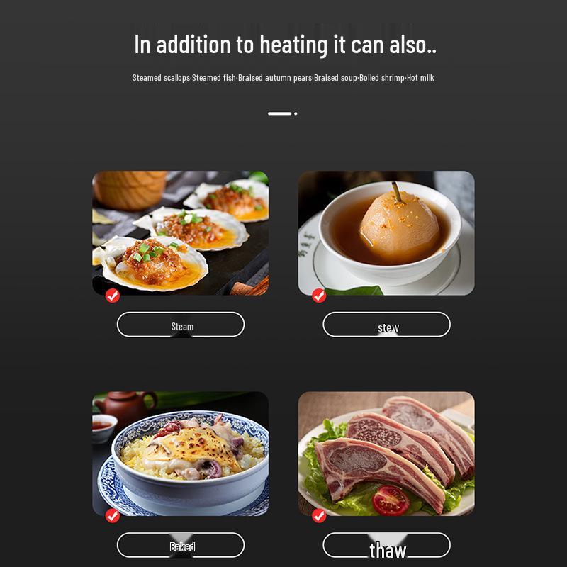 Compact Microwave Oven - High-Power, Multifunctional Kitchen Appliance with Mechanical Knob, Steam & Bake Options