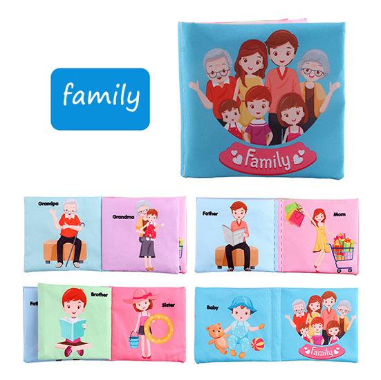 Dětská látková kniha Kniha raného vzdělávání Anglická látková kniha Zvířecí ocasy Poznávání Hračky pro rané vzdělávání