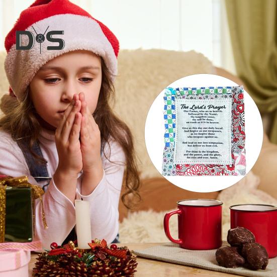 Edredón de oración con bolsillo interior con forma de cruz Edredón de oración con forma de abrazo Edredones de oración con fe Mini edredones con las Sagradas Escrituras Citas inspiradoras Simpatía Regalo de aliento