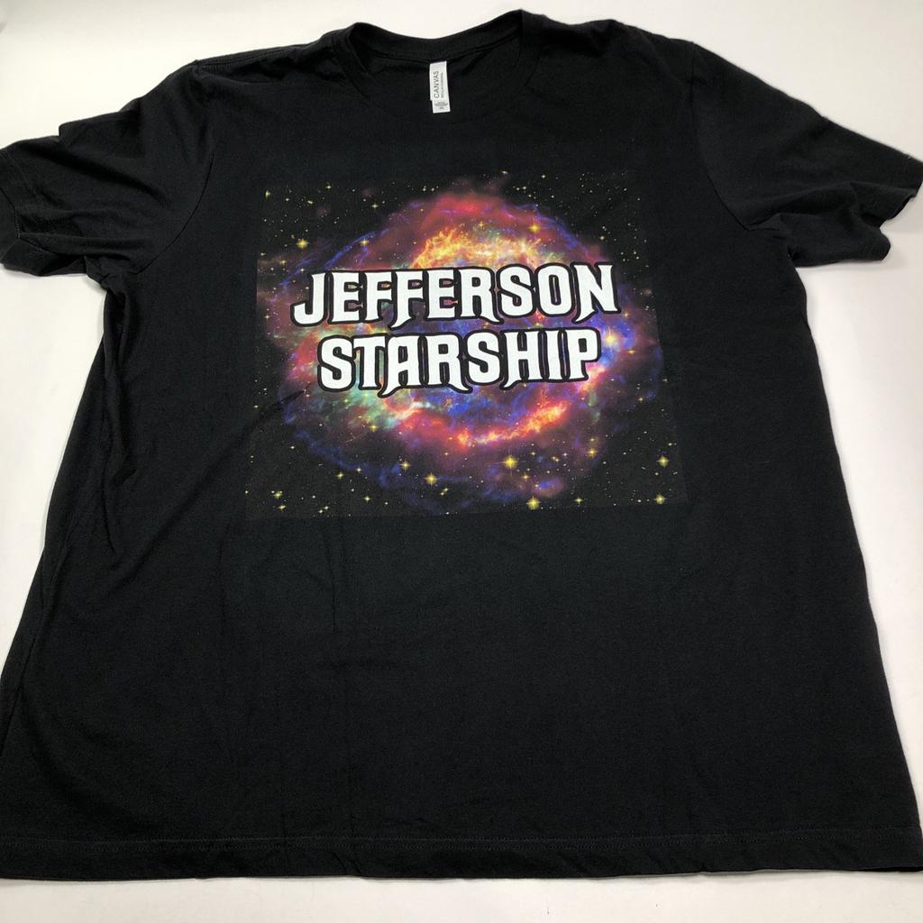 Jefferson Starship Band Logo size 2XL XXL Black T Shirt Music Merch Tee