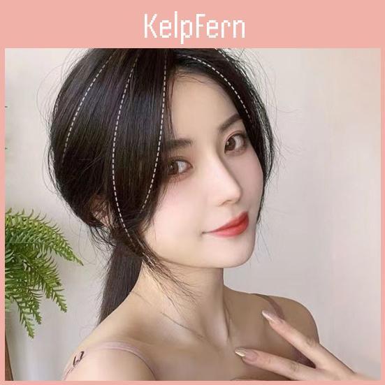 Clipin Women Natural Wispy Bangs 3d French Bangs Forehead Hair Extensions Black Brown Side Bangs Fringe Wig Hairpieces