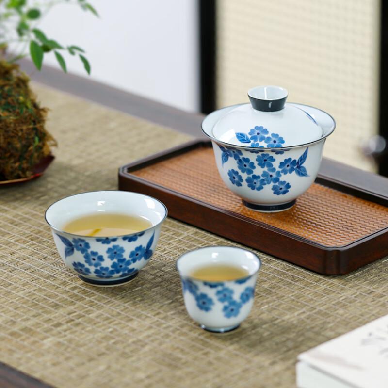 Sushang Hand-painted Ceramic Travel Gongfu Tea Set
