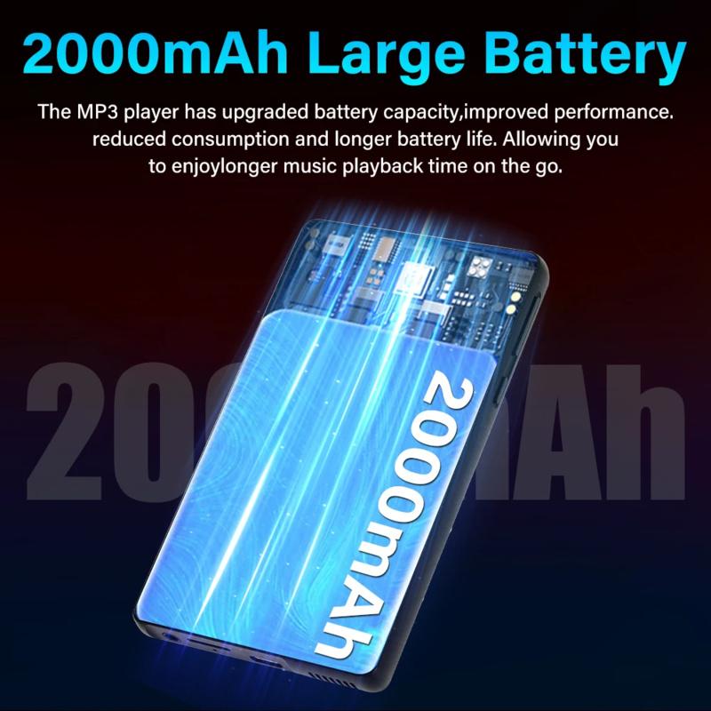 Mini WiFi MP4 Player Android 11 5.0" IPS Touchscreen 1080P Video Bluetooth MP3 Player Unterstützt Spotify/Pandora/Tidal/Deezer