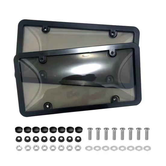 Transparent License Plate Holders with Screws UV Resistant Universal Fit