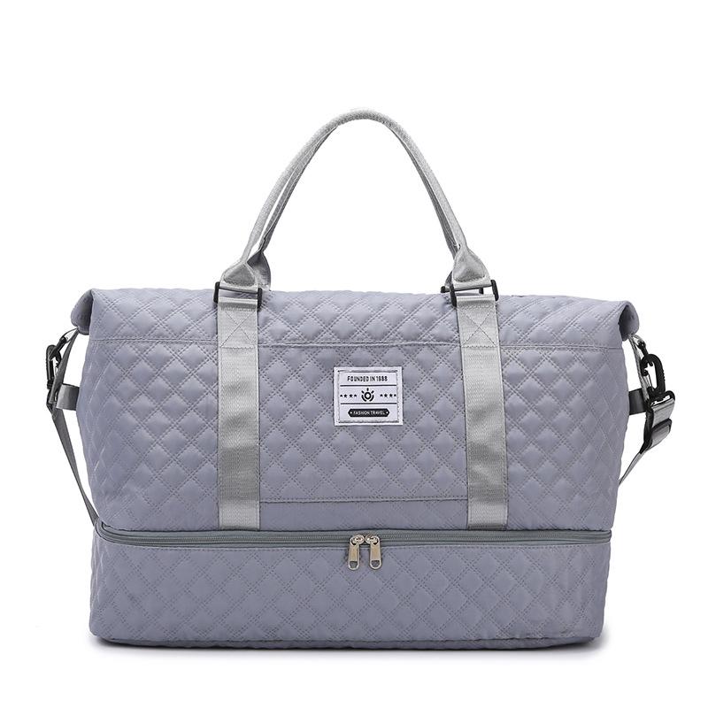 Korean Style Large Capacity Quilted Gym Bag - Yoga, Travel, Crossbody & Mother-Child Handbag