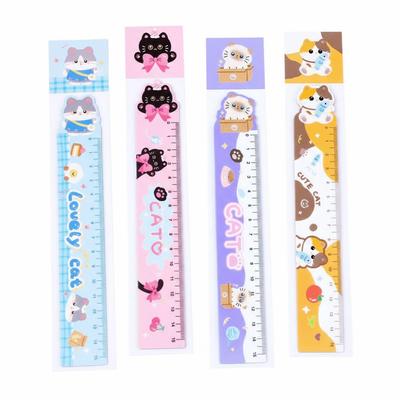 Creative Cat Magnetic Bookmark Stationery Reading Gift Reading Book Clip Ruler Pagination Mark School Office Supplies