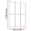 VidaXL Cloison de Séparation 3 Panneaux Séparateur de Pièce Pliable Diviseur Écran d'Intimité Paravent Décoration Salon 350242