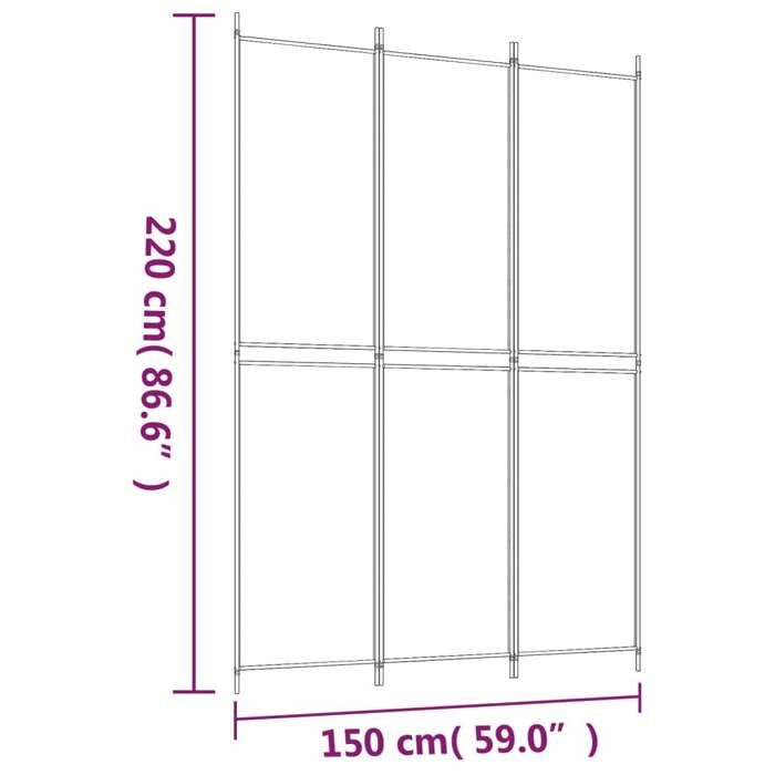 VidaXL Cloison de Séparation 3 Panneaux Séparateur de Pièce Pliable Diviseur Écran d'Intimité Paravent Décoration Salon 350242