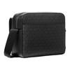 Michael Kors MK Cooper Logo Zip Closure Coated Canvas Camera Bag Men Shoulder Bag Black 37F4LCOM1B-BLACK