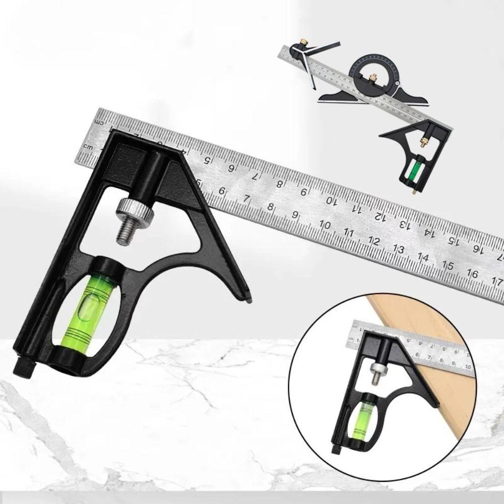 Movable Right Angle Ruler 180 Degree Corner Ruler Combination Angle Ruler  Gauging Tool