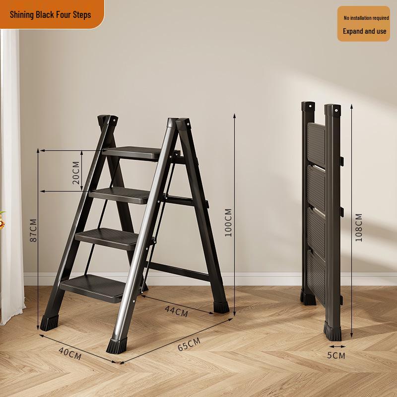 Lightweight 3-Step Folding Telescopic Ladder