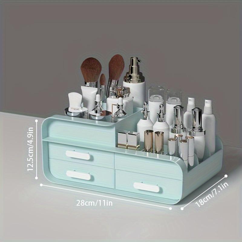 Makeup Storage Box Drawer Dormitory Finishing Plastic Shelf Large Makeup Capacity Cosmetics Skin Care Dressing Table Desktop