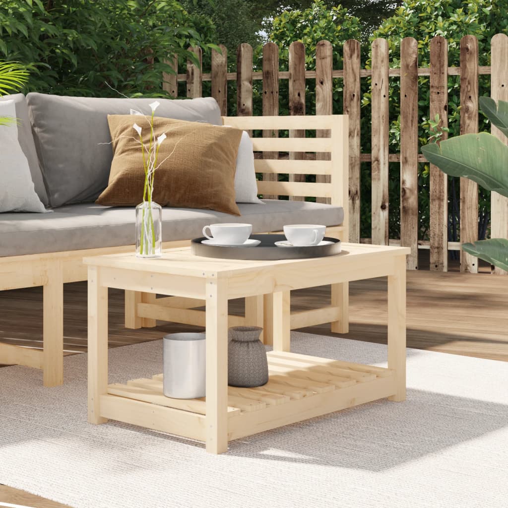 Garden Table 82.5 x 50.5 x 45 cm Solid Pine Wood