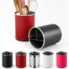 Stainless Rotating Kitchen Utensil Holder with Dividers, Multifunctional Countertop for Chopsticks, Cutlery, Spoons, Forks