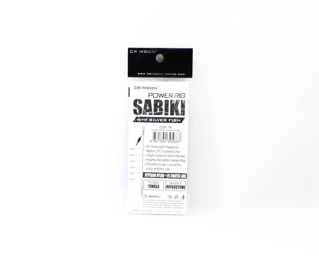 Crimson CSF-T6 Power Rig Sabiki Silverfish Tinsel Size 6 (5687)
