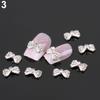 10pcs Nail Art Tips Stickers Decor Bowknot Alloy Jewelry Multicolor Glitter Rhinestone