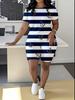 Butterfly European and American Women's Clothing Coconut Tree Printing T-Shirt Shorts Set Sports Suit