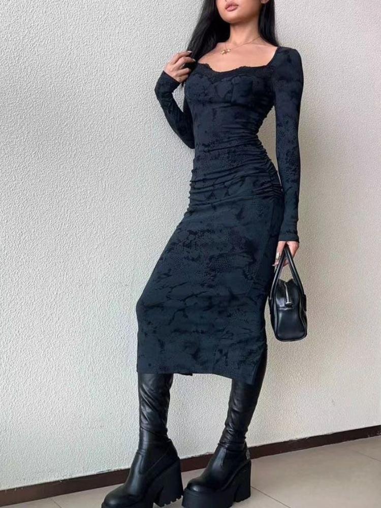 sachin and babi light blue dress 10 Chic Ways to Wear Ankle Boots With Dresses main image 0