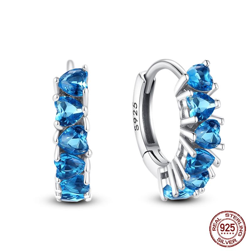 Real 925 Sterling Silver Star Earrings For Women Sparkling Zircon Ear Studs Luxury Fine Engagement Wedding Jewelry Gift For Girl