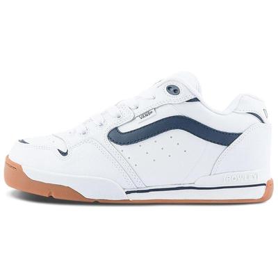 Amortiguación Rowley, Resistentes al Desgaste Zapatillas de Skate de Caña Baja Unisex Blancas Azules VN000CTMYY2