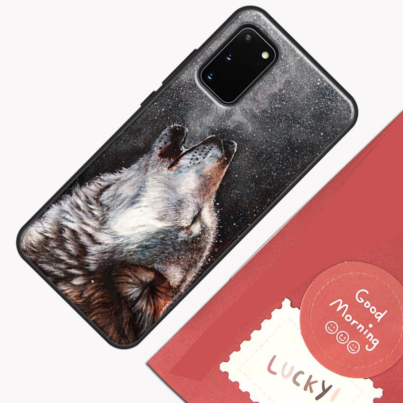 Animal Wolf Howling Phone Case For Samsung Galaxy S24 S26 Ultra S20 S21 S22 S23 S25 Plus S10 S25 FE Cover Shell