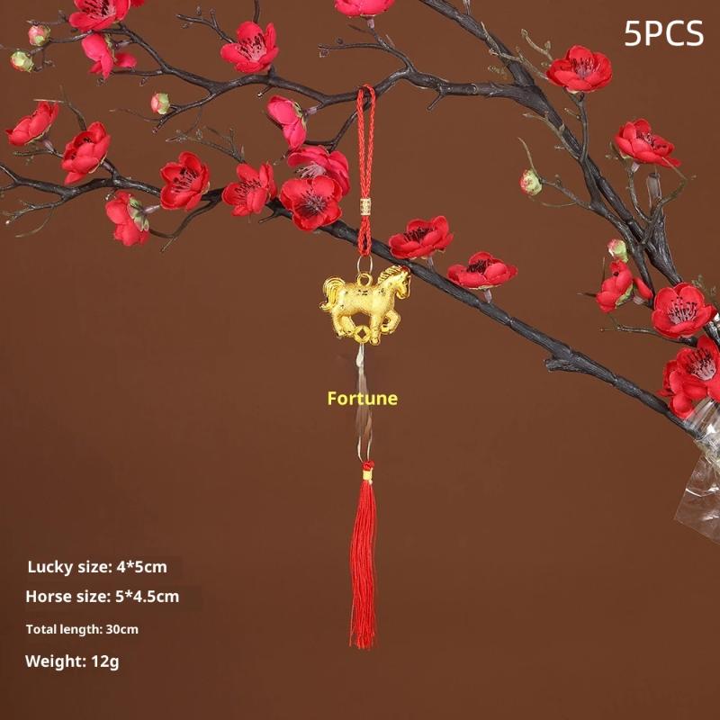 

2026 Рік Коня Настінний Ліхтар-Прикраса Китайський Новий Рік Щаслива Прикраса Аксесуари Для В їзду в Новий Дім Маленький Підвіс Gi A4