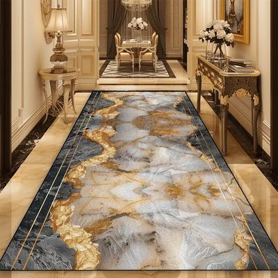 Luxury Marble Decoration Long Corridor Carpet Living Room Runner Rug Hotel Party Aisle Floor Mat Home Room Doorway Hallway Rugs