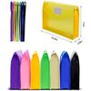 Waterproof transparent expandable folder - Purple & Pink & Yellow & Green & White & Blue & Black