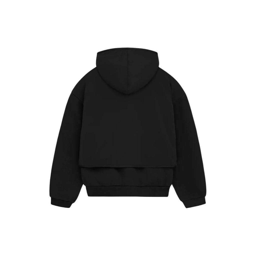 Fear of God Essentials SS24 Nylon Fleece Hoodie 'Jet Black' Unisex 202SP244324F