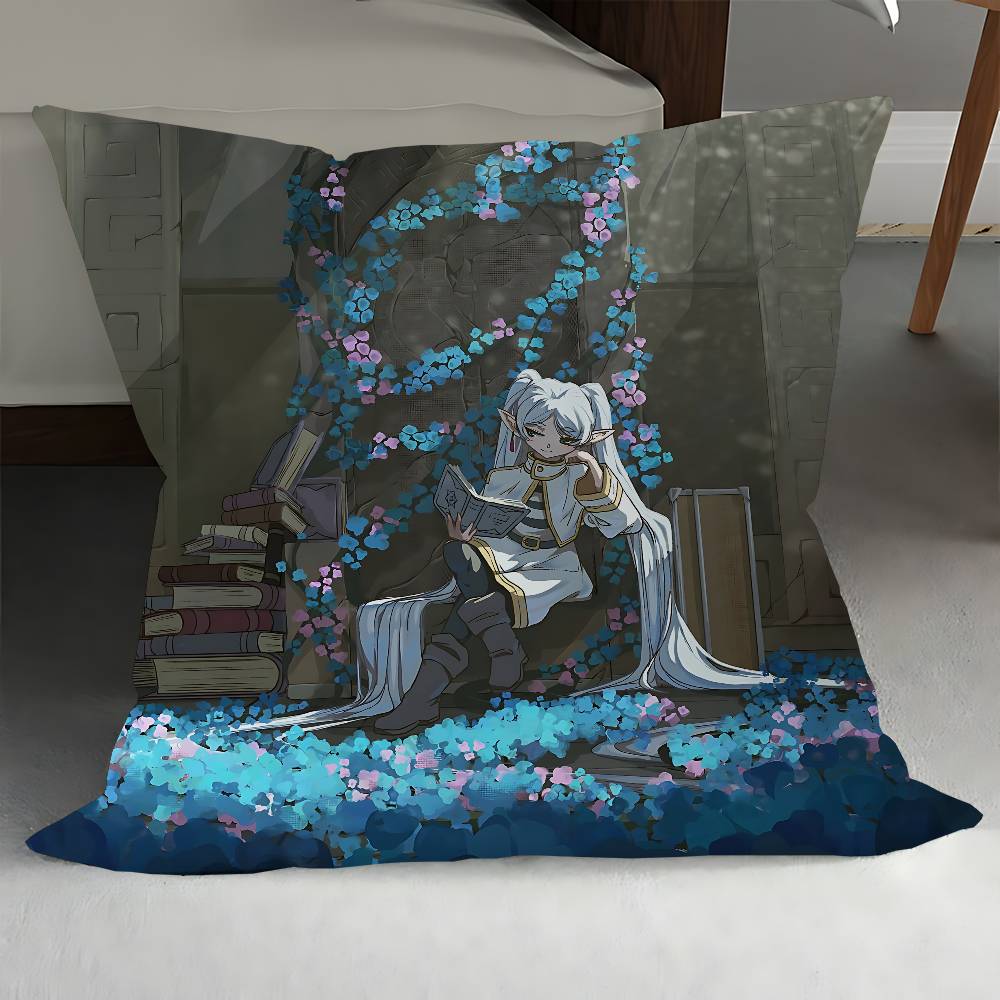 Аниме Фрирен Наволочка 30x50 Полиэстер Подушки для дивана Декоративные накидные подушки Украшение дома Наволочка 12x12Inch