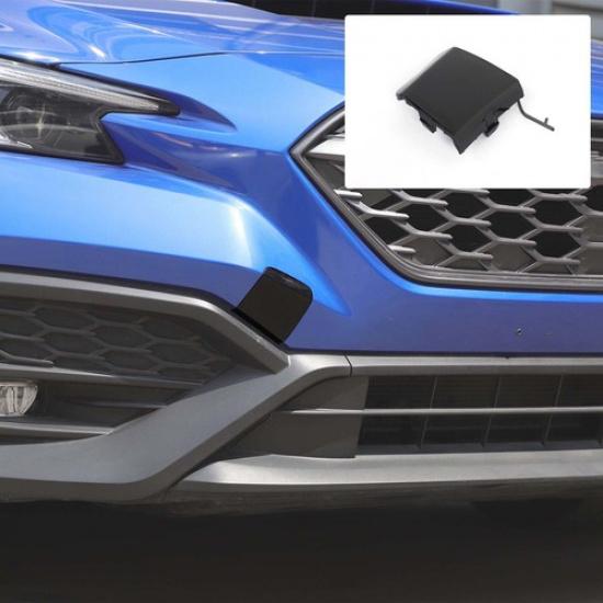 Solid Black ABS Front Tow Hook Cover Trim for Subaru WRX +