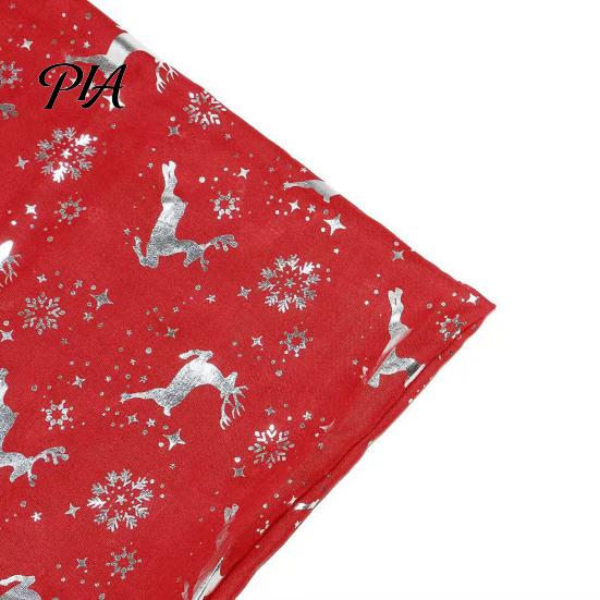Accogliente Regalo di Festa per Donne Tema Natale Sciarpa Donna, Scialli Invernali con Stampa Renne in Lamina Scintillante, Leggero Morbido Sciarpa Avvolgente Autunno