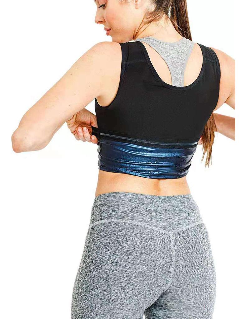 Unisex Body Shaper Sweat Suit for Abdomen Control & Fitness - Super Sweat Vest for Running, Sports, and Yoga.